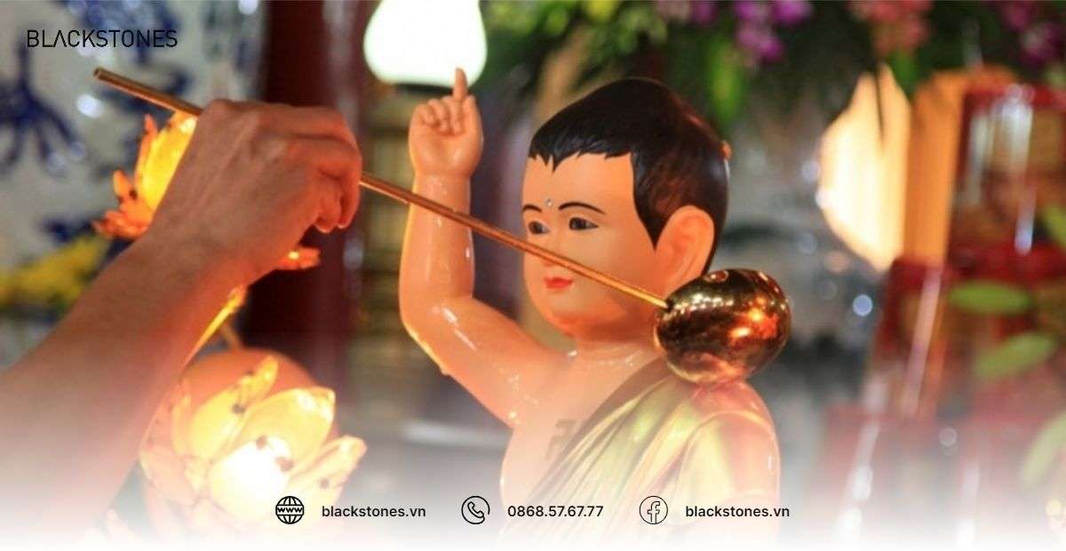 Lễ tắm Phật - Nghi thức không thể thiếu trong ngày Lễ Phật Đản