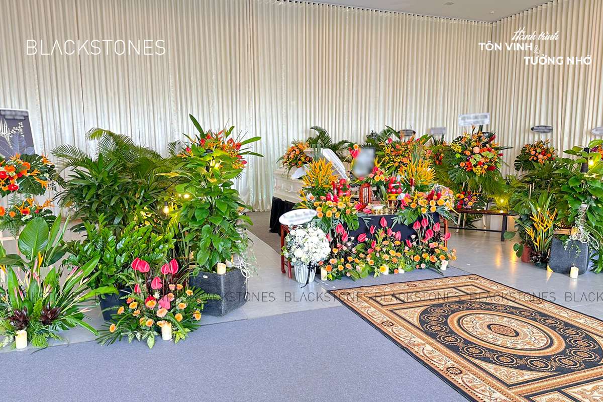 Không gian tổ chức tang lễ rộng rãi tại nhà tang lễ
