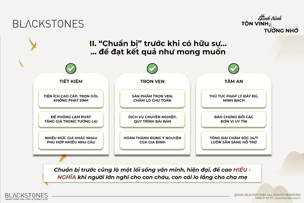 lợi ích khi chuẩn bị hậu sự